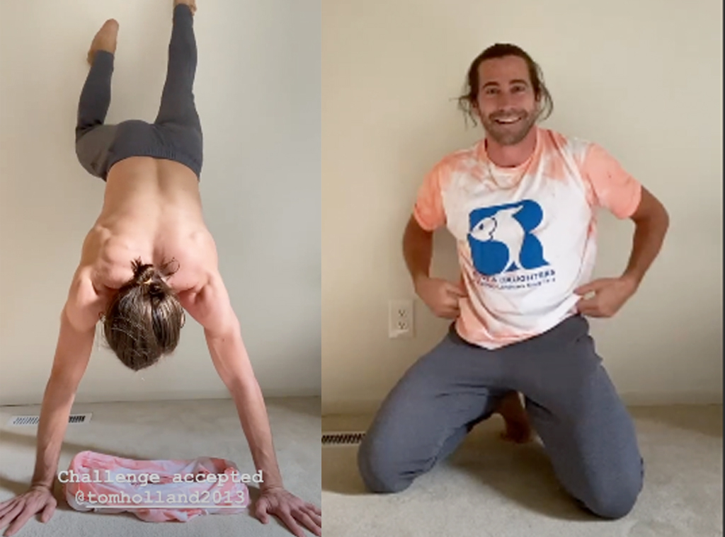 Jake Gyllenhaal handstand Jake Gyllenhaal handstand